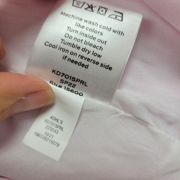 Draper James Wrap Dress Pink White Floral‎ Print Midi Ruffle Sleeve Size XXL New - Picture 10 of 13